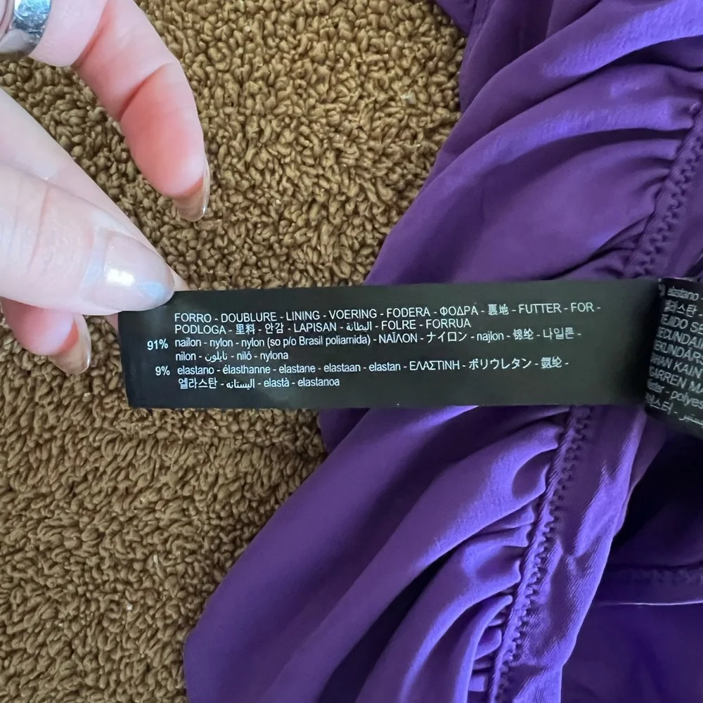 {Zara} Brand New Purple Ruffle One Piece Swimsuit